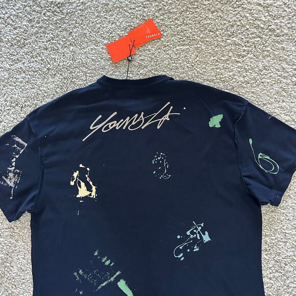 Men's YoungLA InsideOut FunPrint Tee, XL, NWT, DarkBlue - Picture 4 of 10